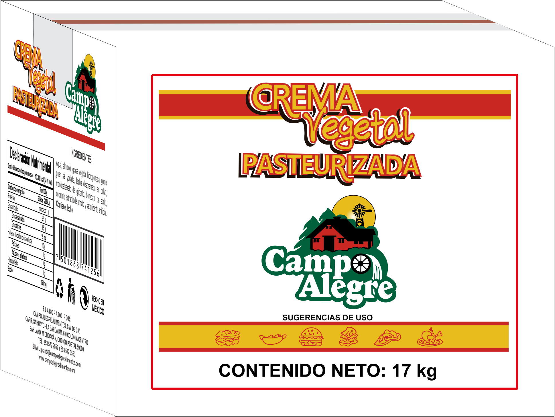 Imagen de la Crema Campo Alegre 17 kg