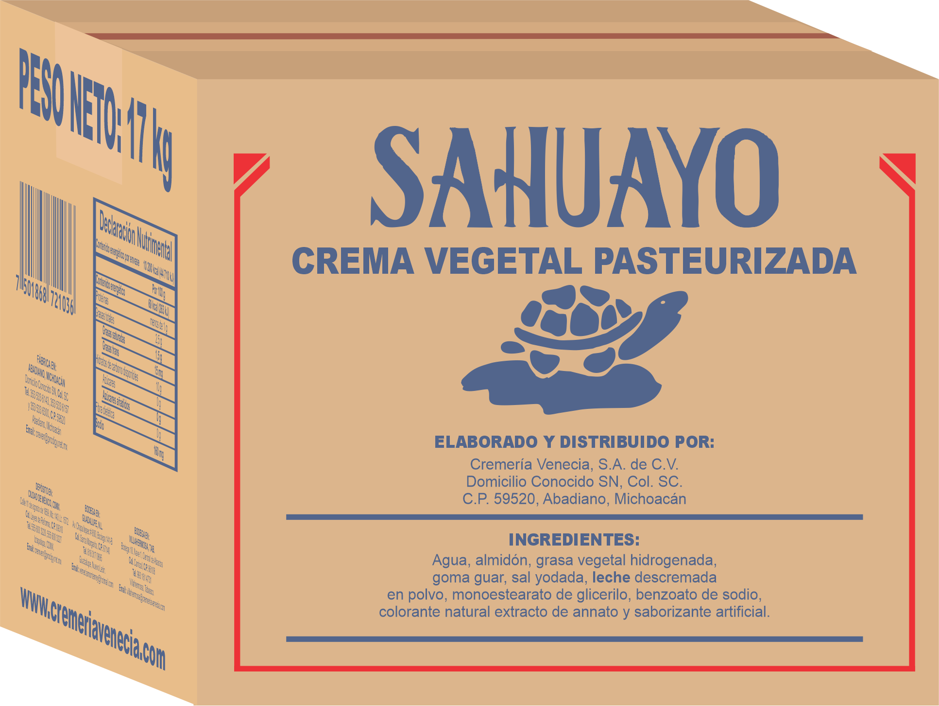 Imagen de la Crema Sahuayo 17 kg
